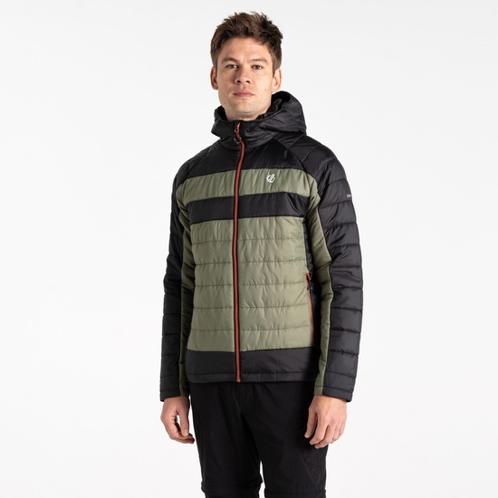 Veste cloisonnée Homme Touring II Noir Et Vert Olive