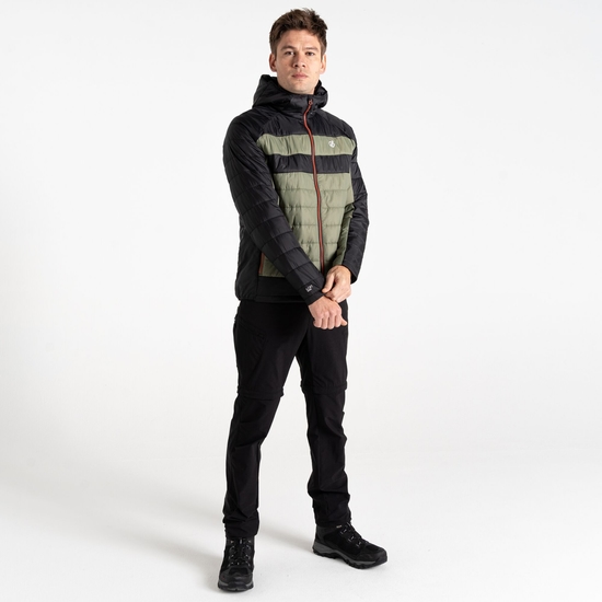Men's Touring II Baffled Jacket Black Olivine Green
