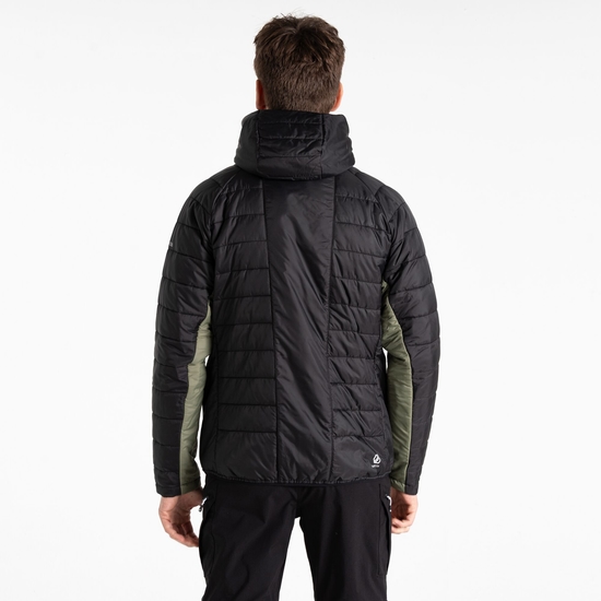 Men's Touring II Baffled Jacket Black Olivine Green