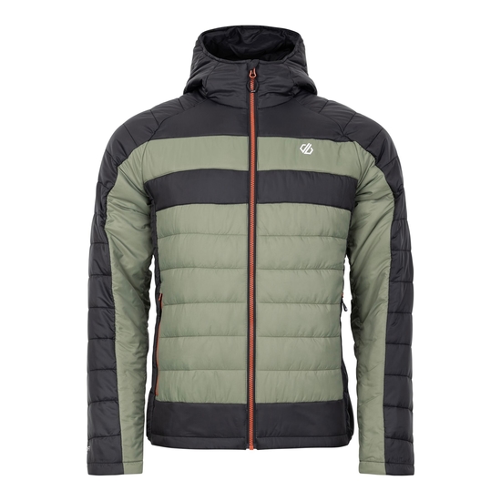 Men's Touring II Baffled Jacket Black Olivine Green