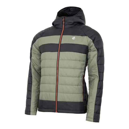 Men's Touring II Baffled Jacket Black Olivine Green