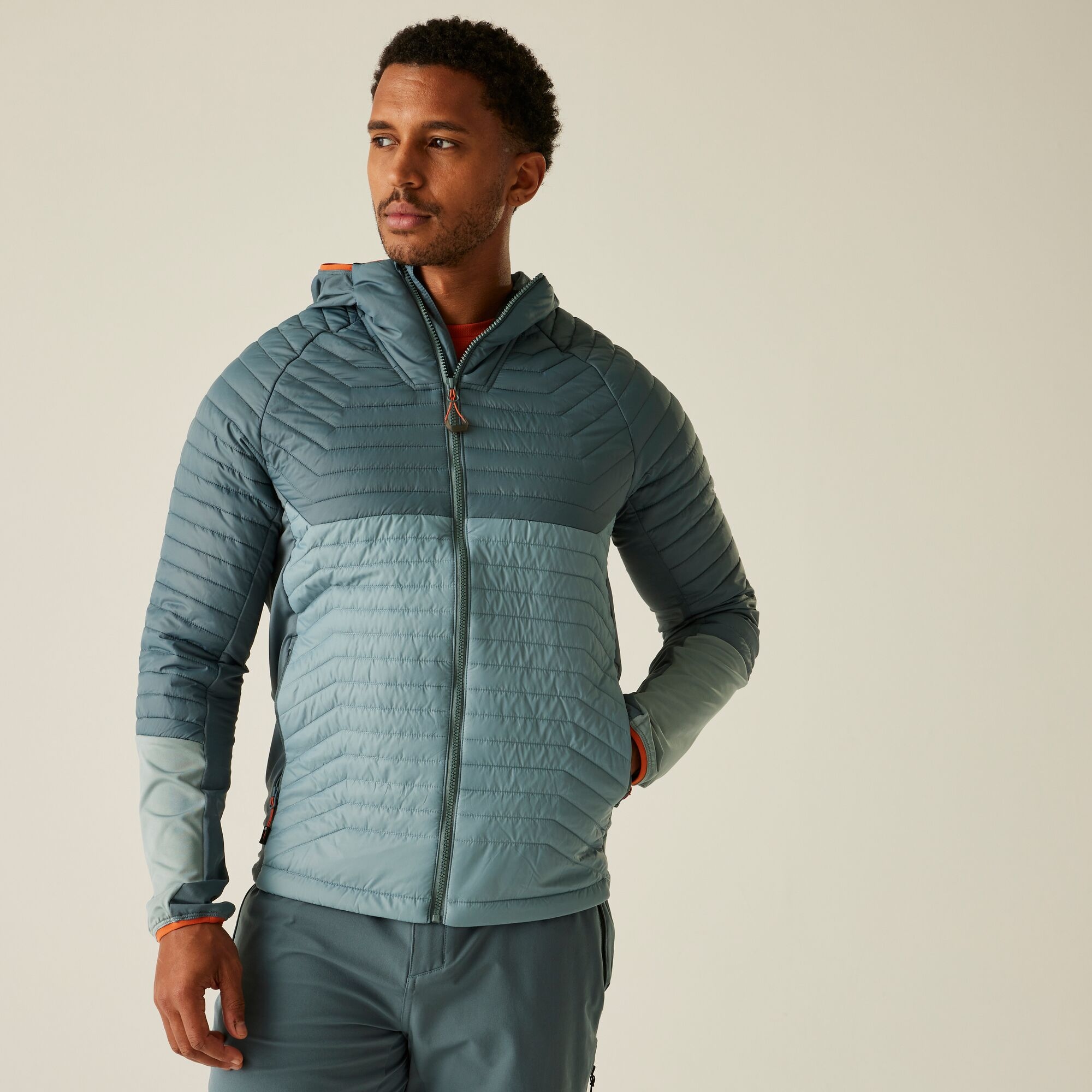 Dare 2b Men's Descending II Hybrid Jacket Stormy Weather, Size: L