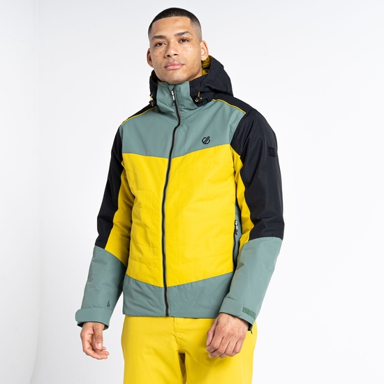 Men's Embodied Ski Jacket Moss Yellow Duck Green