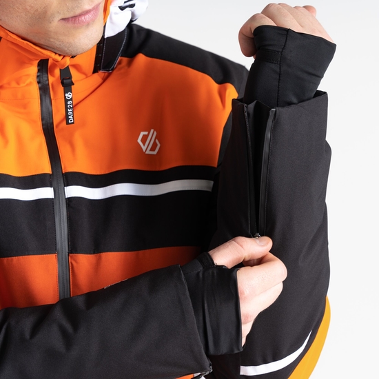Men's Amplitude Ski Jacket Black Orange