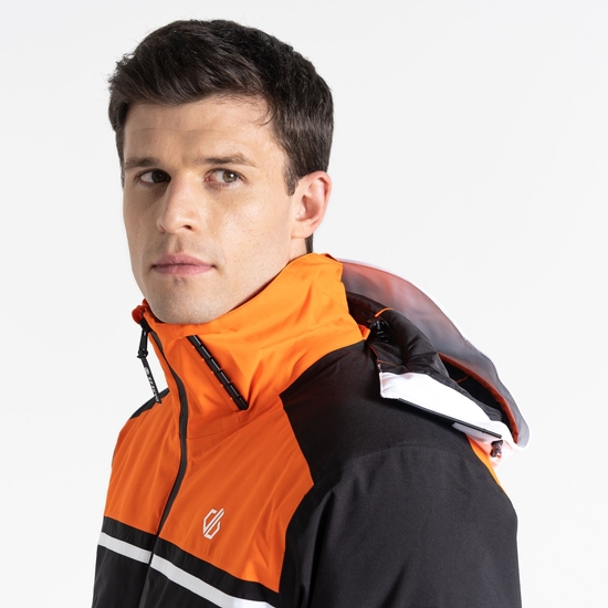 Men's Amplitude Ski Jacket Black Orange