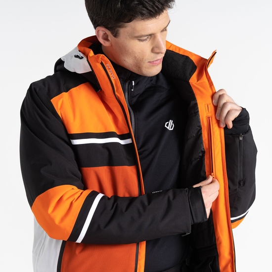 Men's Amplitude Ski Jacket Black Orange