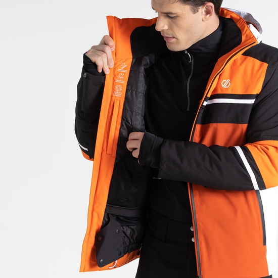 Men's Amplitude Ski Jacket Black Orange