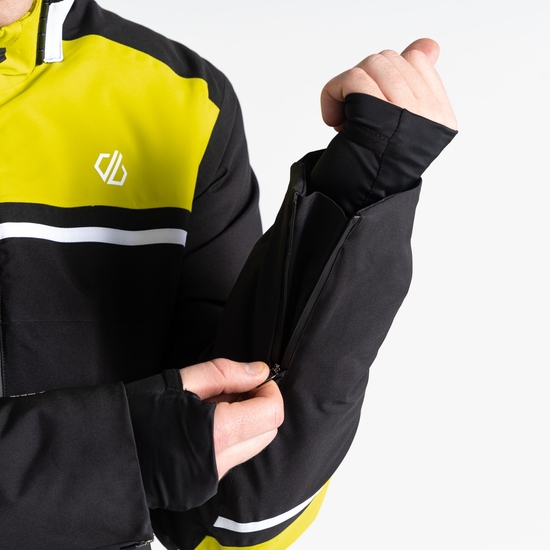 Men's Amplitude Ski Jacket Neon Spring Black