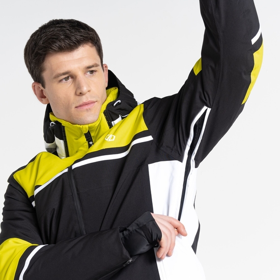 Men's Amplitude Ski Jacket Neon Spring Black