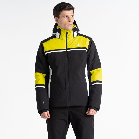 Men's Amplitude Ski Jacket Neon Spring Black