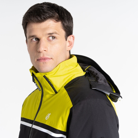 Men's Amplitude Ski Jacket Neon Spring Black