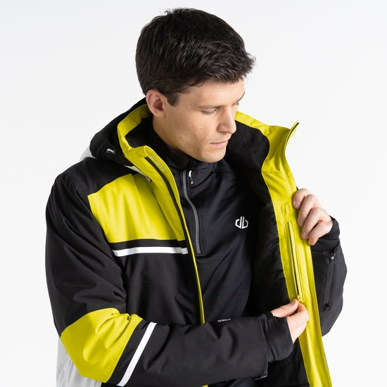 Men's Amplitude Ski Jacket Neon Spring Black