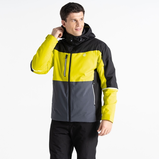 Men's Eagle Ski Jacket Neon Yellow Black 