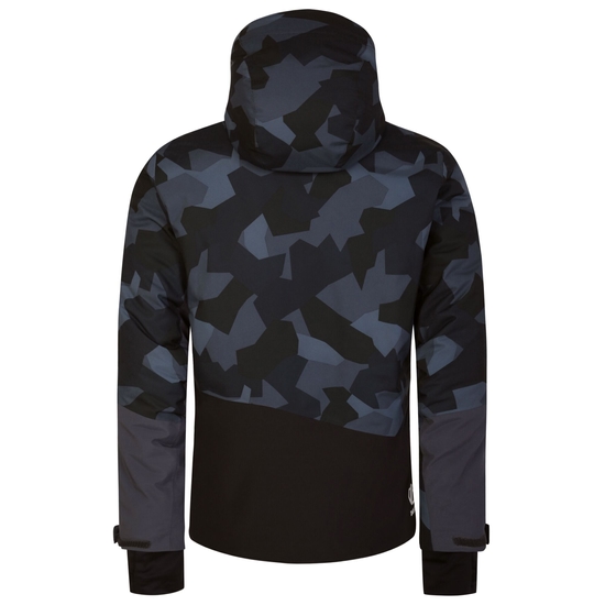 Men's Baseplate Ski Jacket Grey Black Geo 