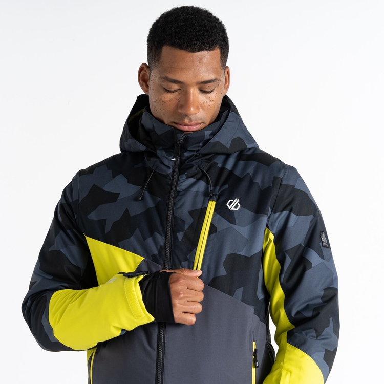 Black and yellow ski jacket clearance