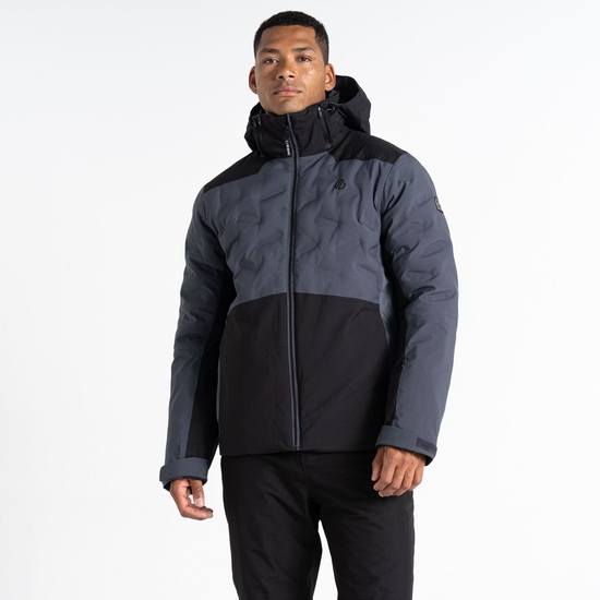 Men's Aerials Ski Jacket Ebony Grey Black 