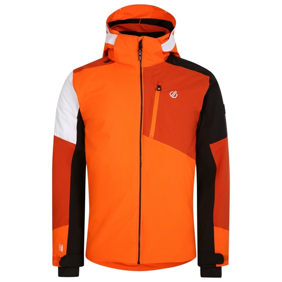 Men's Halfpipe Ski Jacket Puffins Orange Black 