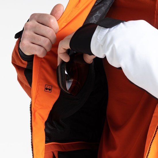 Men's Shred Ski Jacket Puffins Orange