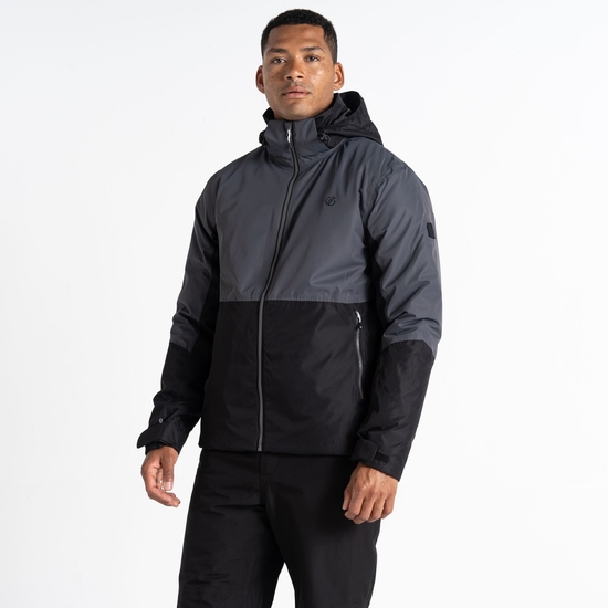 Men's Precision Ski Jacket Black Ebony Grey 