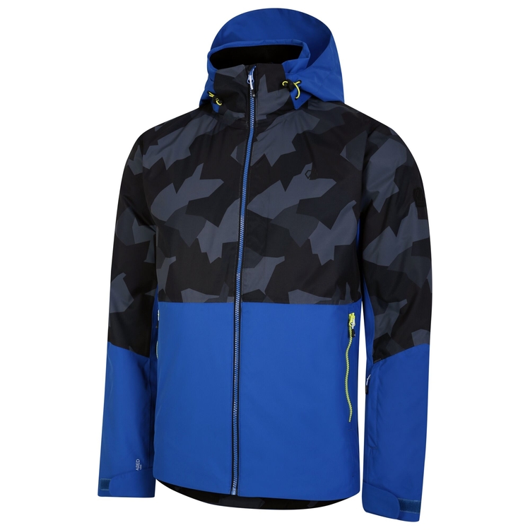 Men's Precision Ski Jacket - Blue Black Geo | Dare2B ROW