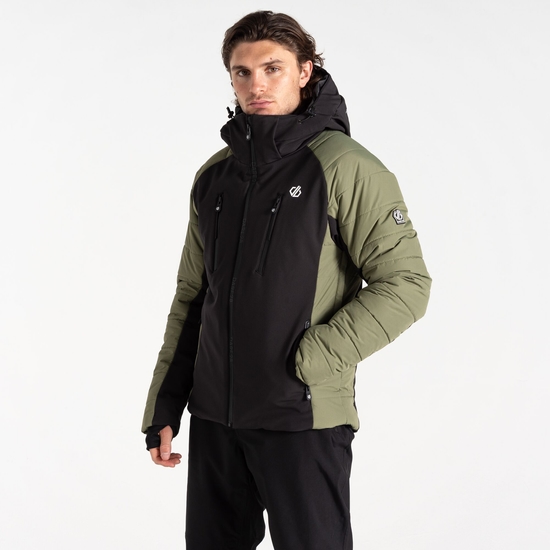Herren Speed II Skijacke Olivgrün & Schwarz