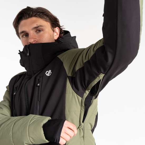 Men's Speed II Ski Jacket Olivine Green Black