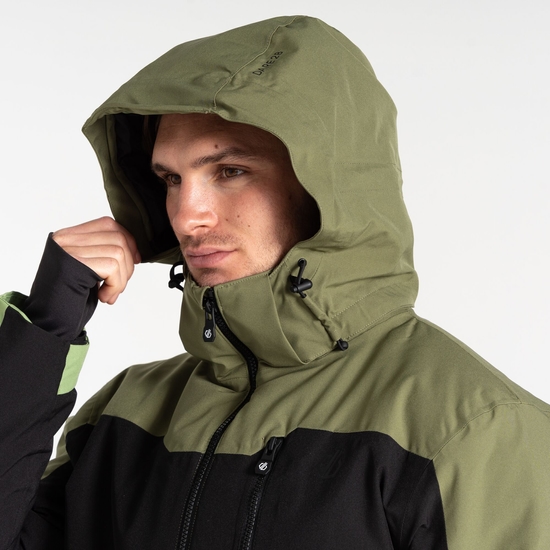 Men's Edge II Ski Jacket Olivine Green Black
