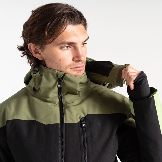Men's Edge II Ski Jacket Olivine Green Black