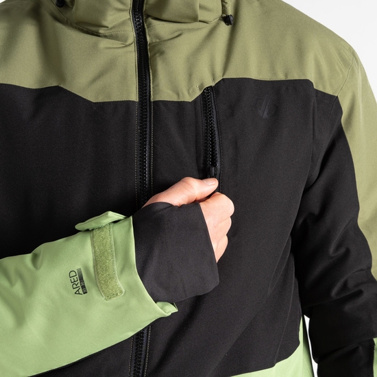 Men's Edge II Ski Jacket Olivine Green Black