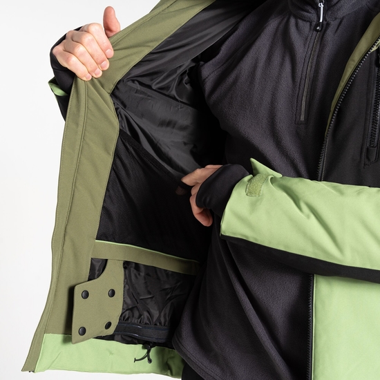Men's Edge II Ski Jacket Olivine Green Black