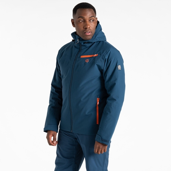 Herren Eagle II Skijacke Dunkelblau & Orange