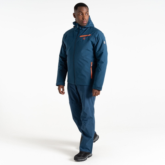 Men's Eagle II Ski Jacket Moonlight Denim Orange