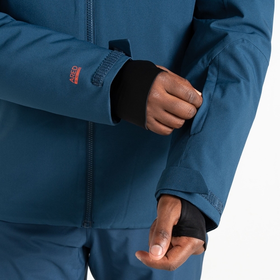 Men's Eagle II Ski Jacket Moonlight Denim Orange