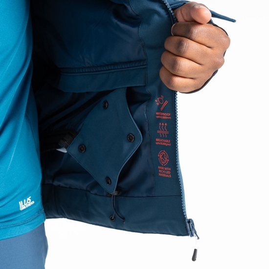 Men's Eagle II Ski Jacket Moonlight Denim Orange