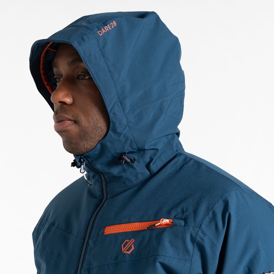 Men's Eagle II Ski Jacket Moonlight Denim Orange