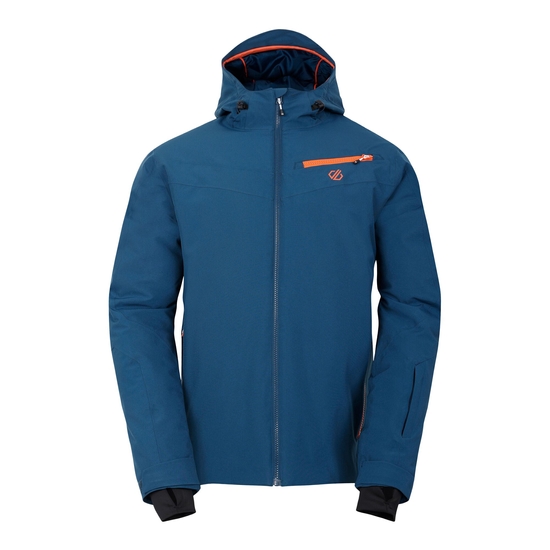 Men's Eagle II Ski Jacket Moonlight Denim Orange