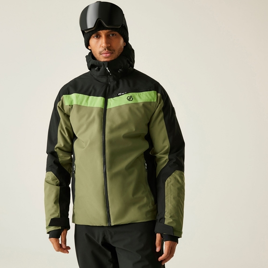 Men's Eagle II Ski Jacket Black Olivine Green