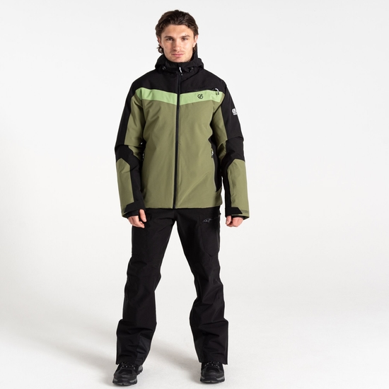 Men's Eagle II Ski Jacket Black Olivine Green