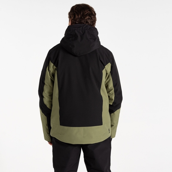 Men's Eagle II Ski Jacket Black Olivine Green