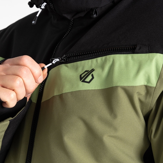Men's Eagle II Ski Jacket Black Olivine Green