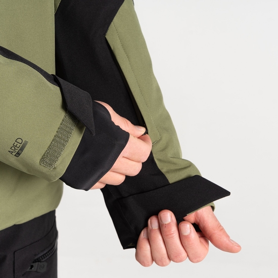 Men's Eagle II Ski Jacket Black Olivine Green