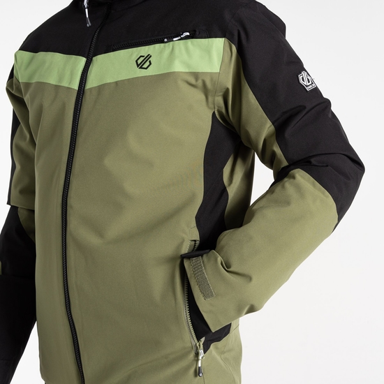 Men's Eagle II Ski Jacket Black Olivine Green