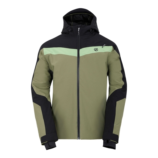 Men's Eagle II Ski Jacket Black Olivine Green