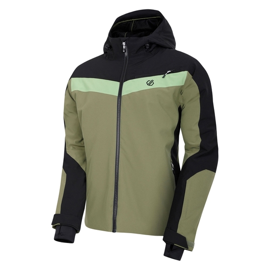 Men's Eagle II Ski Jacket Black Olivine Green