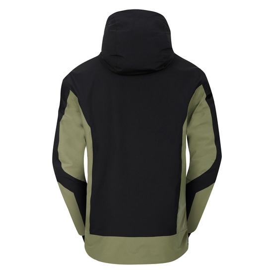 Men's Eagle II Ski Jacket Black Olivine Green