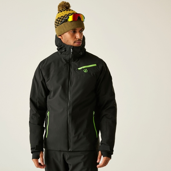 Men's Eagle II Ski Jacket Black Green