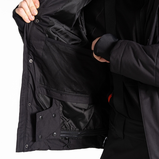 Veste de ski cloisonnée Homme Camber Noir