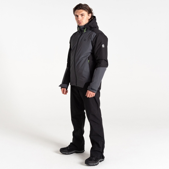 Men's Precision II Ski Jacket Black Grey