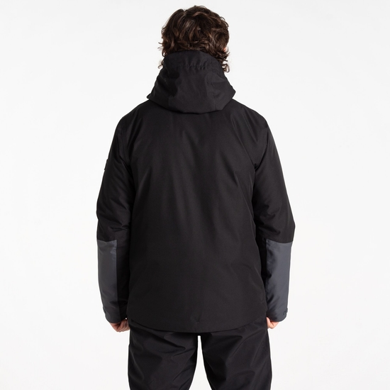 Men's Precision II Ski Jacket Black Grey