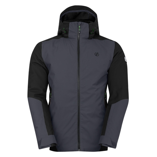 Men's Precision II Ski Jacket Black Grey